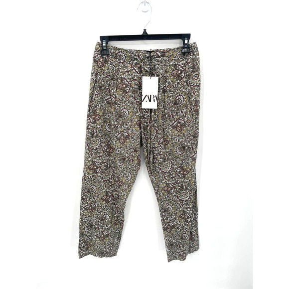 Zara | NWT Casual Floral Print Pants // XS - Picture 1 of 7